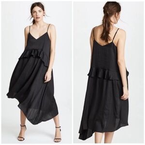 HATCH Cleo Ruffle Asymmetrical Hem Maternity Dress size S